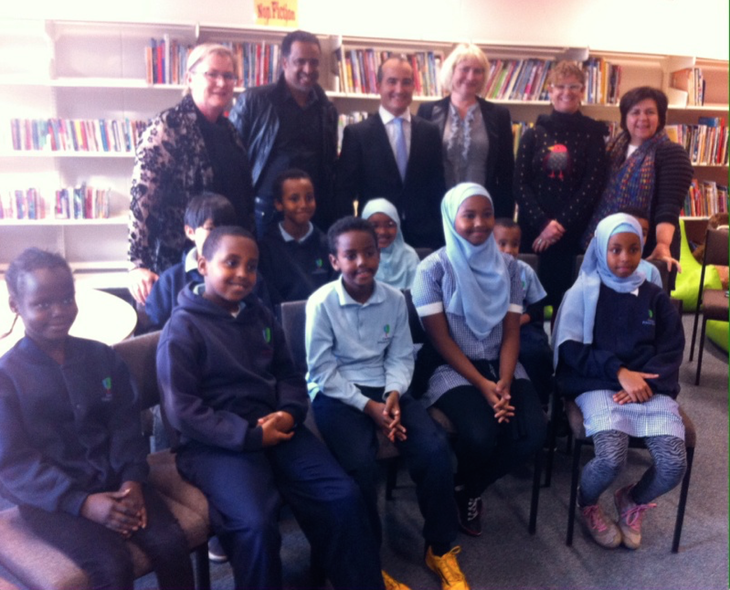 School council, junior school council, principal, and staff meet the Hon James Merlino at Carlton Primary School.